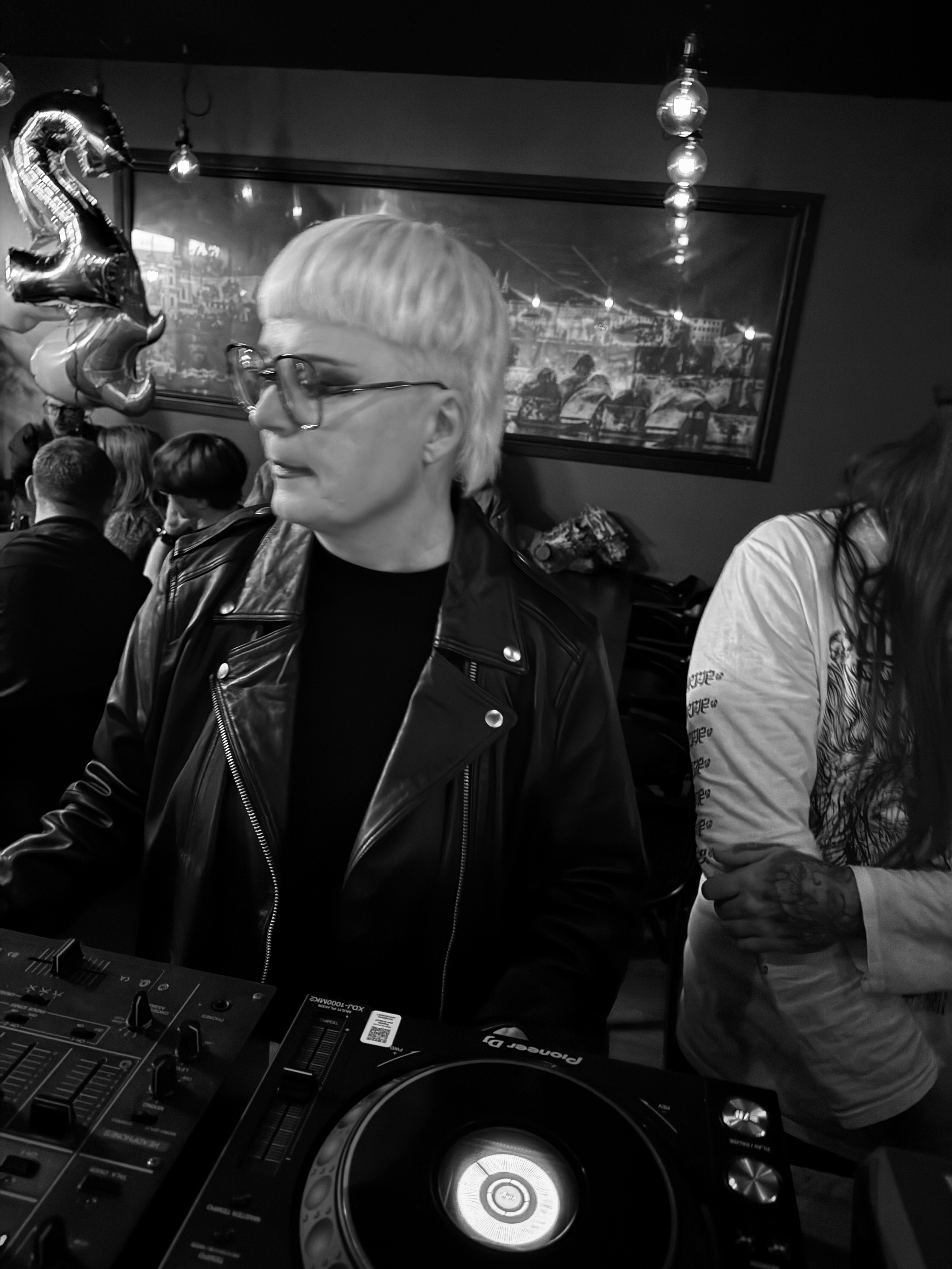 Maria DJing at Kolibri